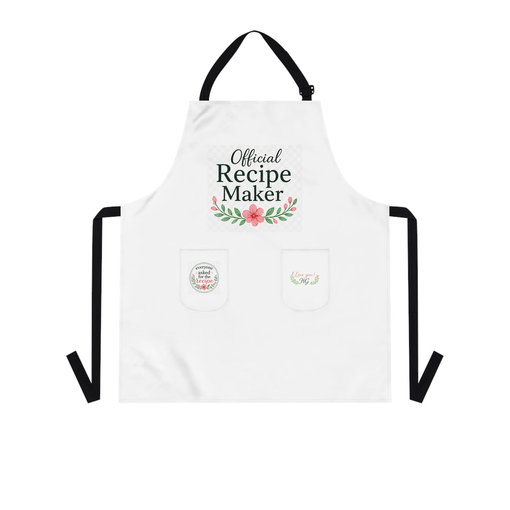 Official Recipe Maker Apron — Floral Kitchen Cooking Apron