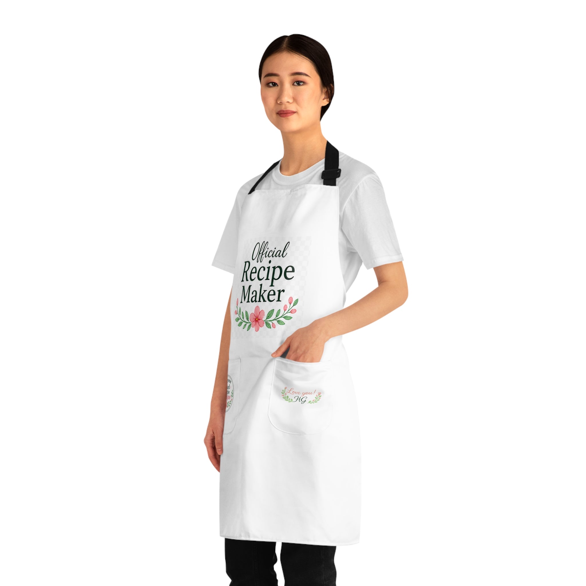 Official Recipe Maker Apron — Floral Kitchen Cooking Apron