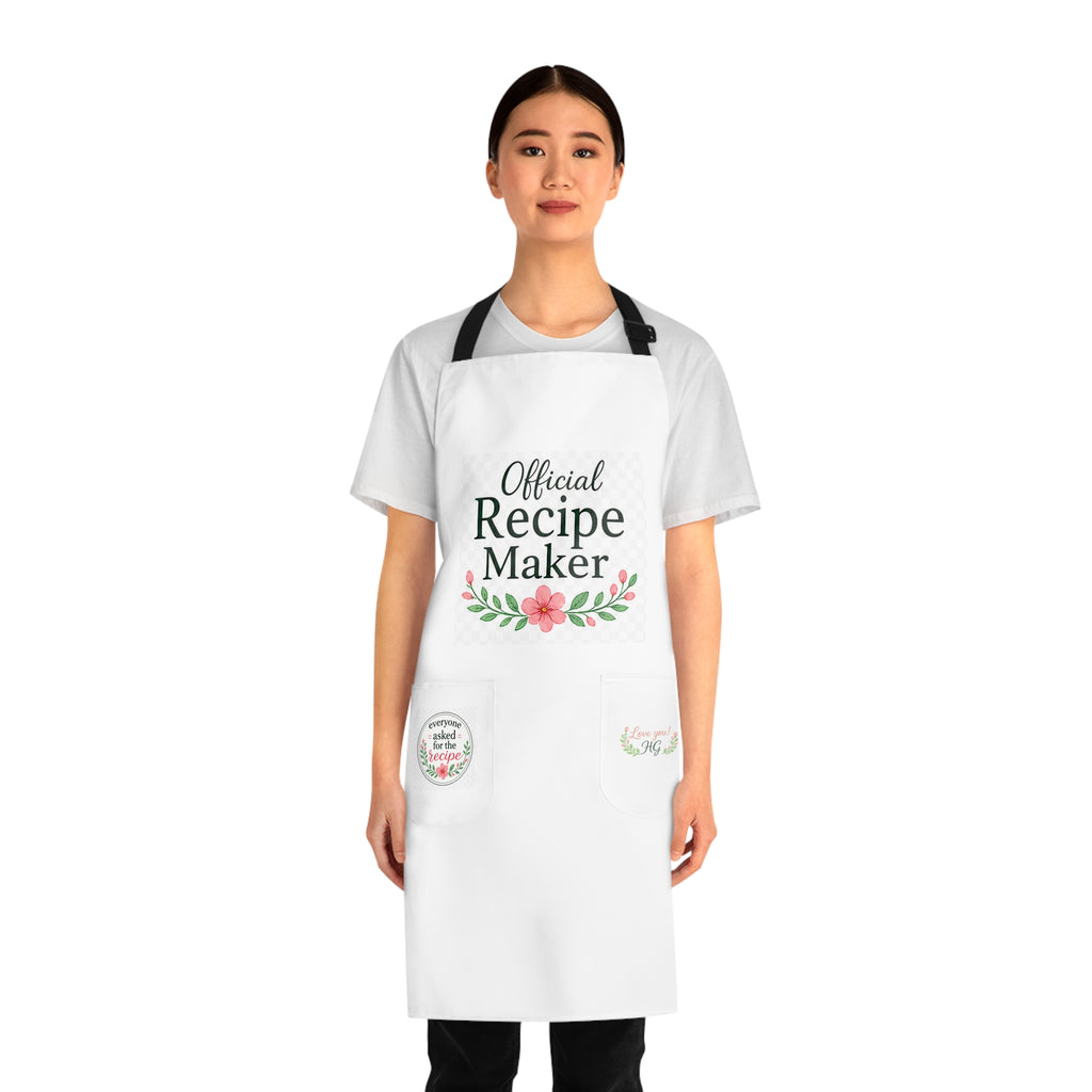 Official Recipe Maker Apron — Floral Kitchen Cooking Apron