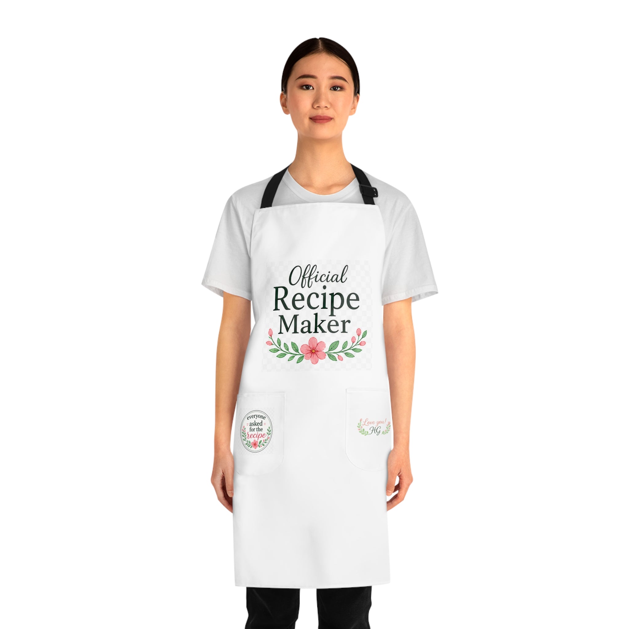 Official Recipe Maker Apron — Floral Kitchen Cooking Apron